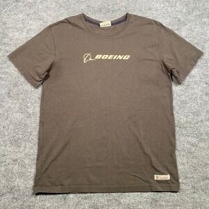 Red Canoe Boeing 747 Seattle WA Graphic T-Shirt Mens XL Brown Made in USA